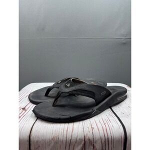 Reef Fanning Mens Black Flip Flop Sandals with Bottle Opener Size 12.5